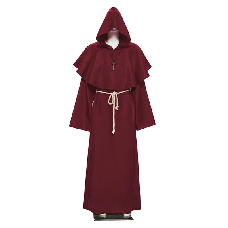 Medieval Friar Hooded Robe Renaissance Cosplay