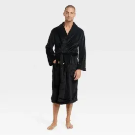 Men's Plush Robe - Goodfellow & Co Black S/M