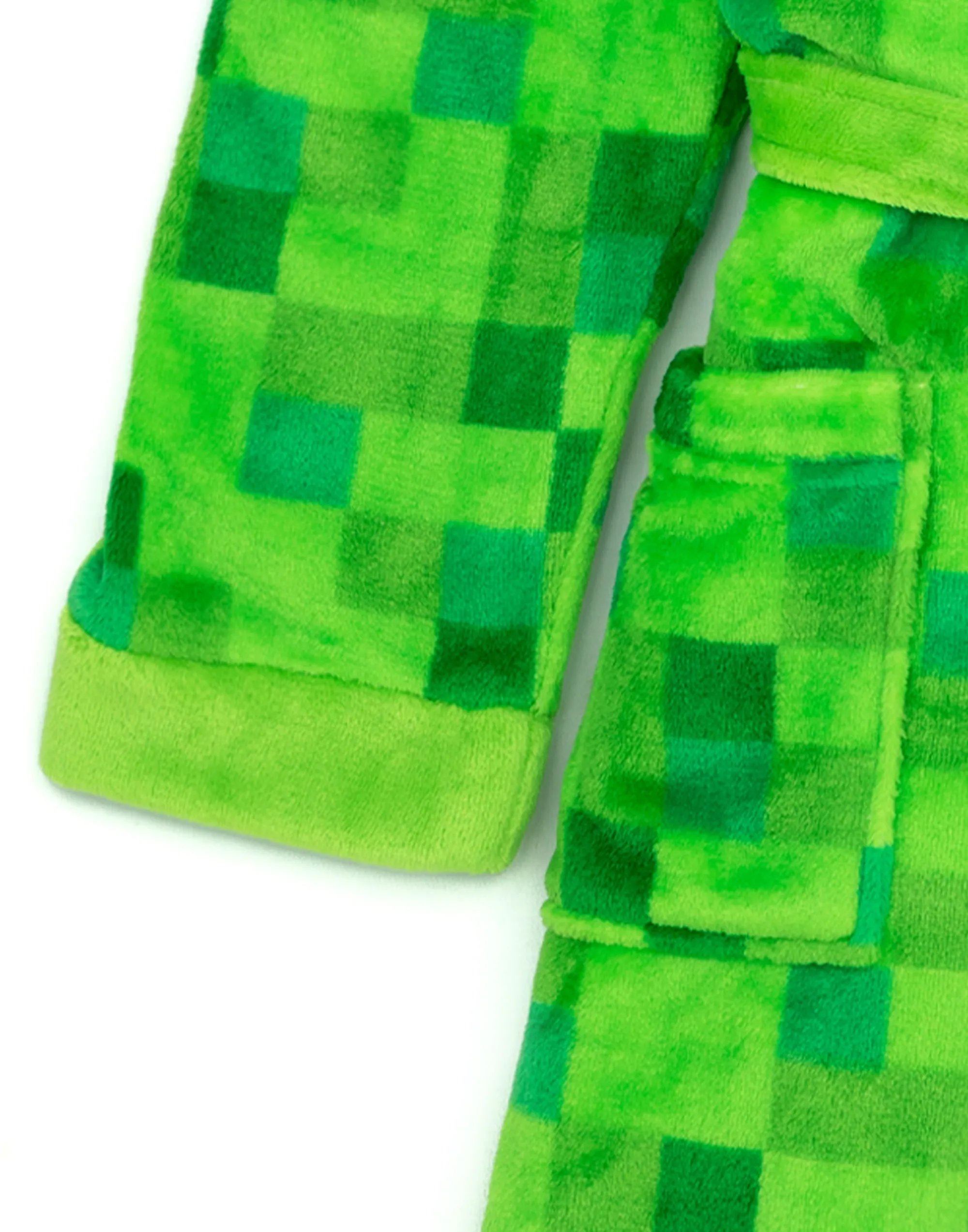 Minecraft Dressing Gown - Pixelated Creeper Gamer Gift - Boys Bathrobe