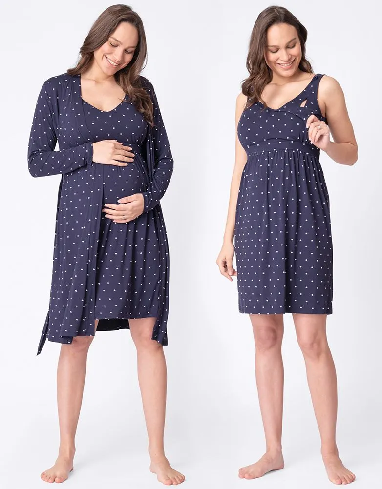 Navy Maternity and Nursing Sleepset