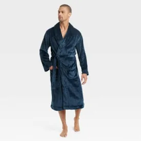 New - Men's Plush Robe - Goodfellow & Co Dark Blue L/XL