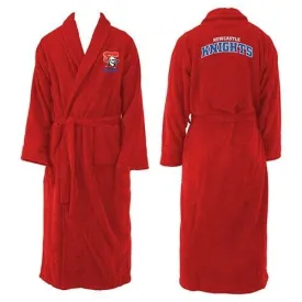 NRL Long Sleeve Bath Robe - Newcastle Knights  - Dressing Gown - Adult