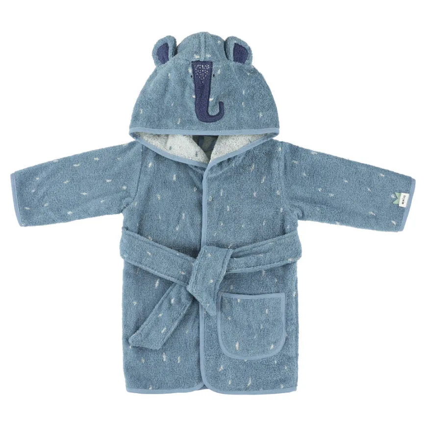 Organic Bathrobe - Mrs Elephant Age 1-2 Years