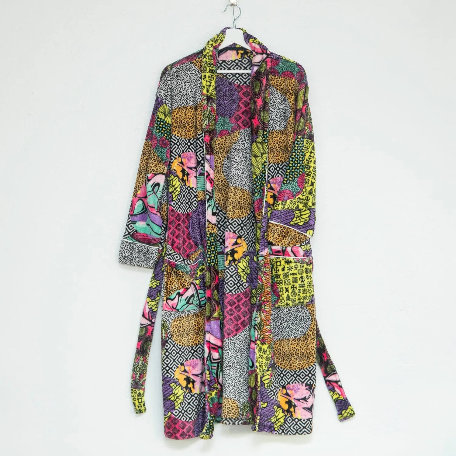 Patchwork Culture Fleece Robe