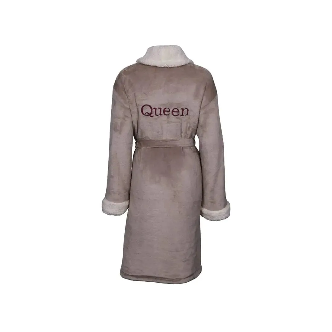 Personalised Back of Robe Sherpa Fleece Dressing Gown