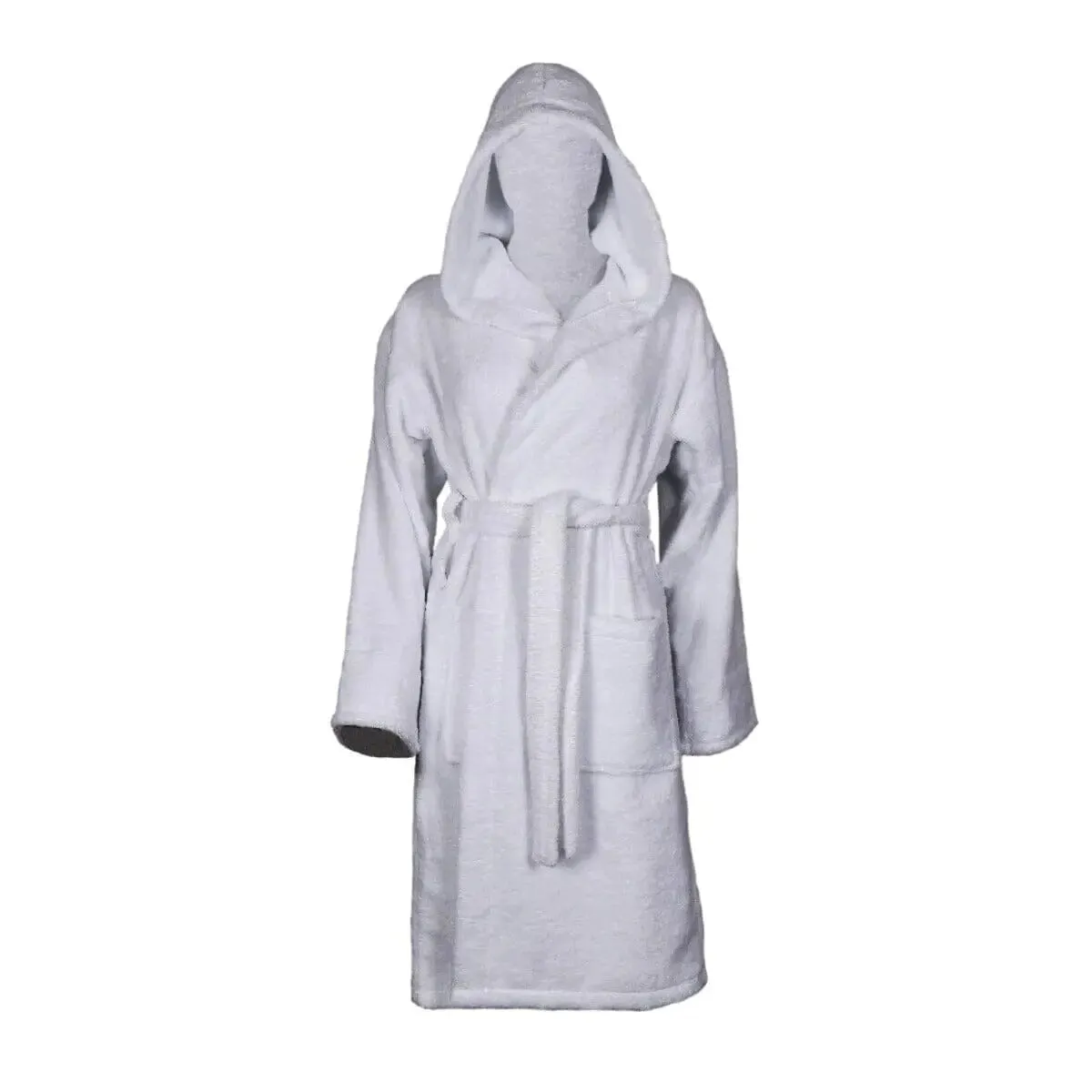 Personalised Egyptian Cotton Hooded Bathrobe - Front and Back Embroidery