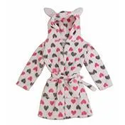 Pink Hearts Bunny Robe