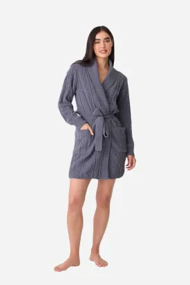 PJ Salvage Robe Cable Crew Charcoal