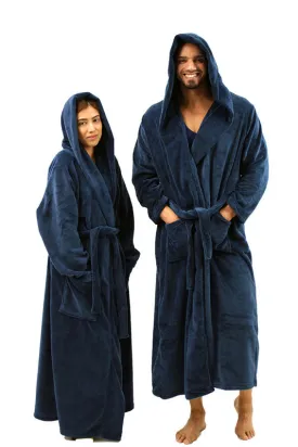 Plush Hooded Robe for Men