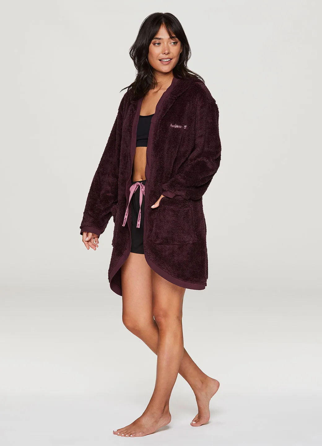 Plush Hooded Sherpa Robe