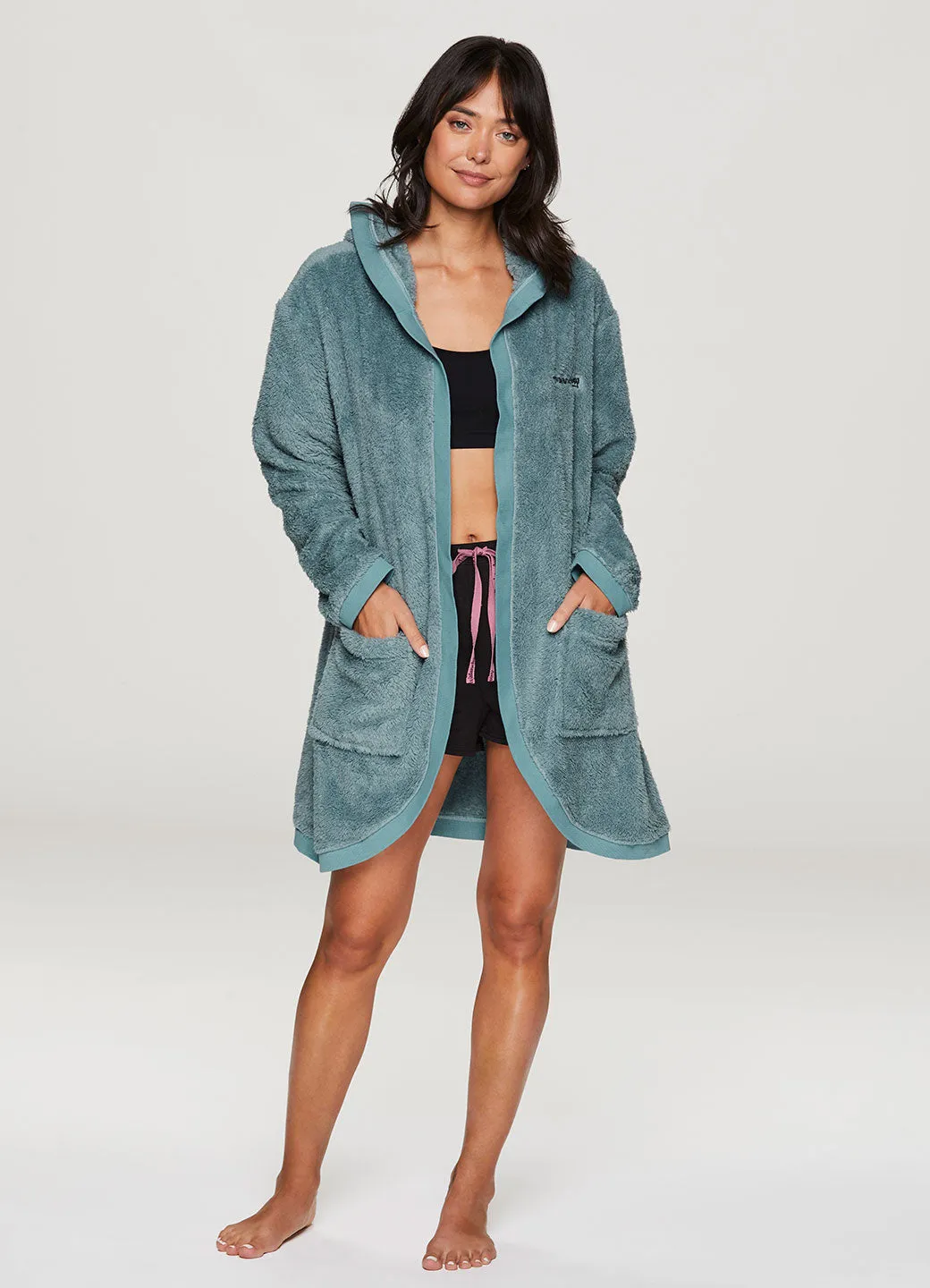 Plush Hooded Sherpa Robe