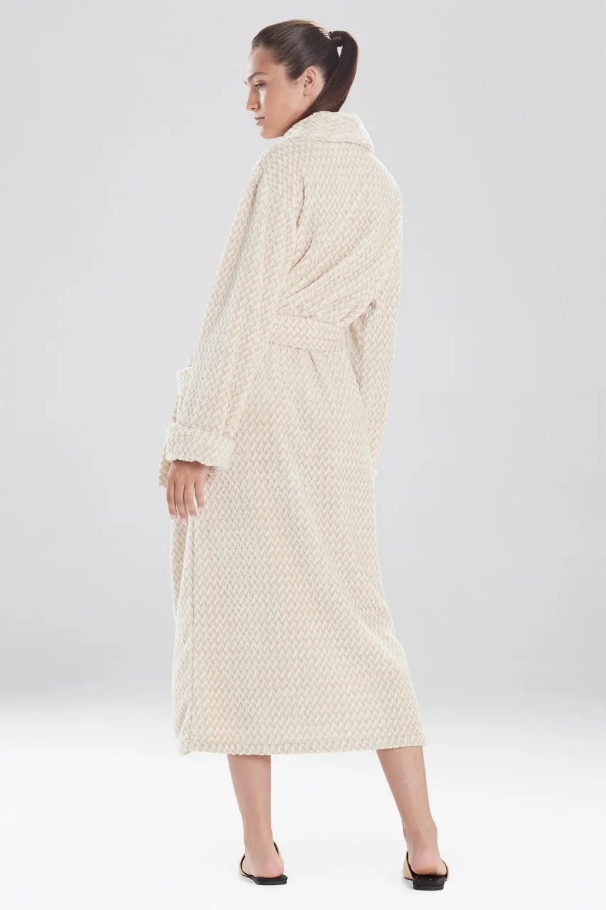 Plush Jacquard Geo Robe