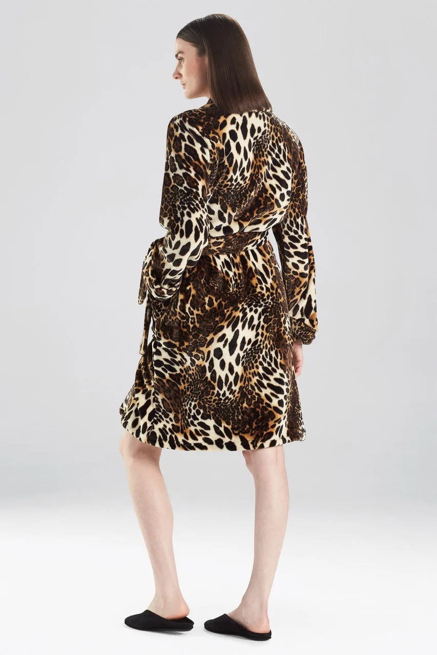 Plush Leopard Cozy Robe