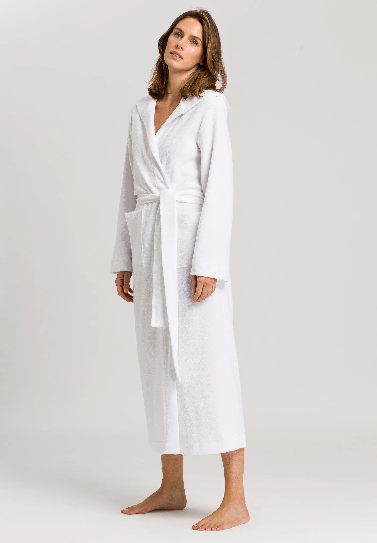 Robe Selection Plush Long Hooded Robe | White 77304-101