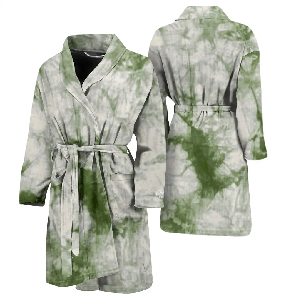 Sage Tie Dye Bath Robe - Men