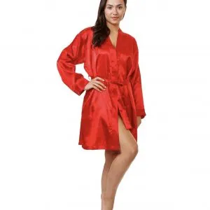 Satin Robe With Sash