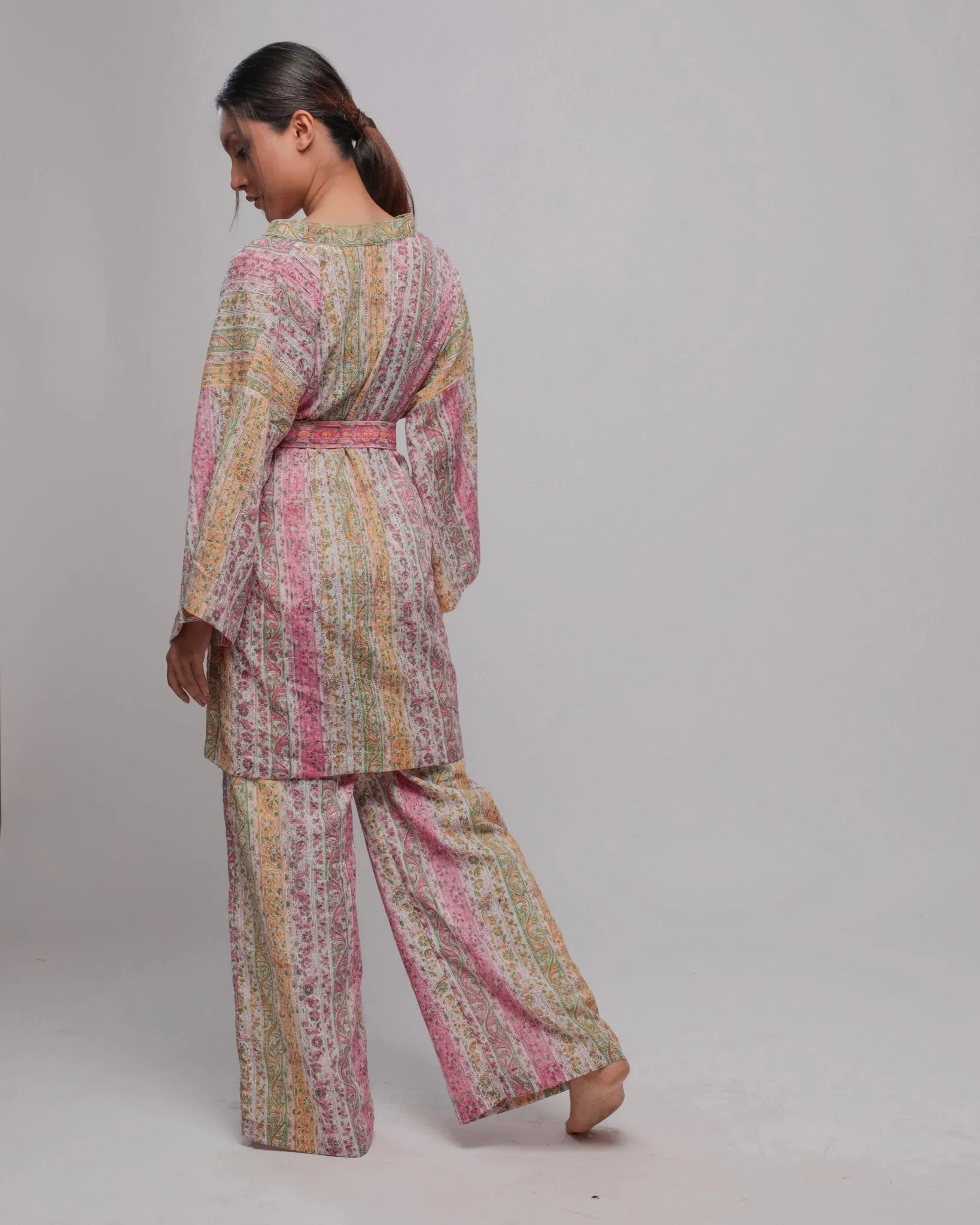 Sienna Printed Robe and Pant Set