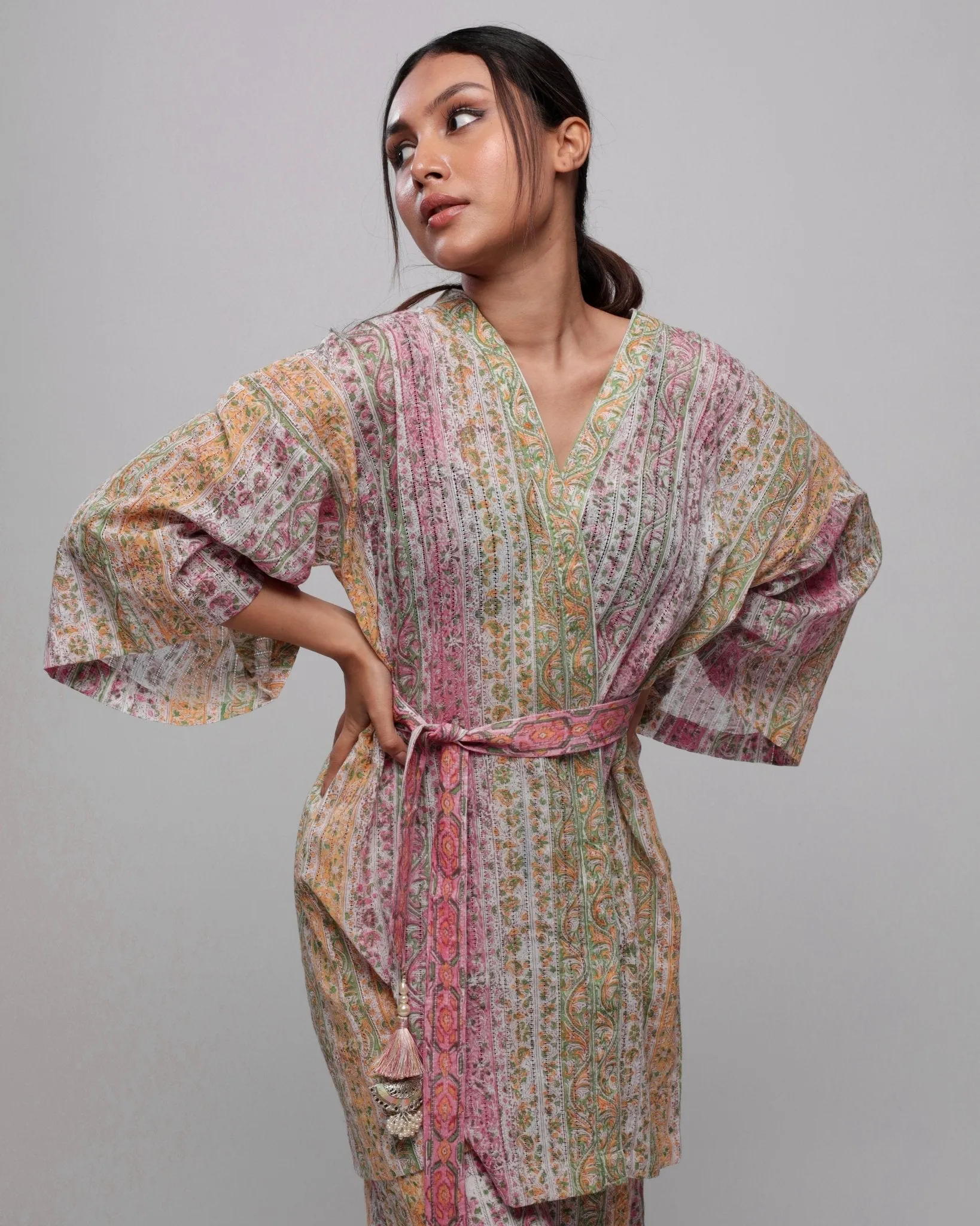 Sienna Printed Robe and Pant Set