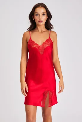 Silk Chemise With Lace - Siren