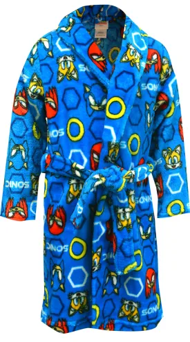 Sonic the Hedgehog Blue Plush Boys Robe