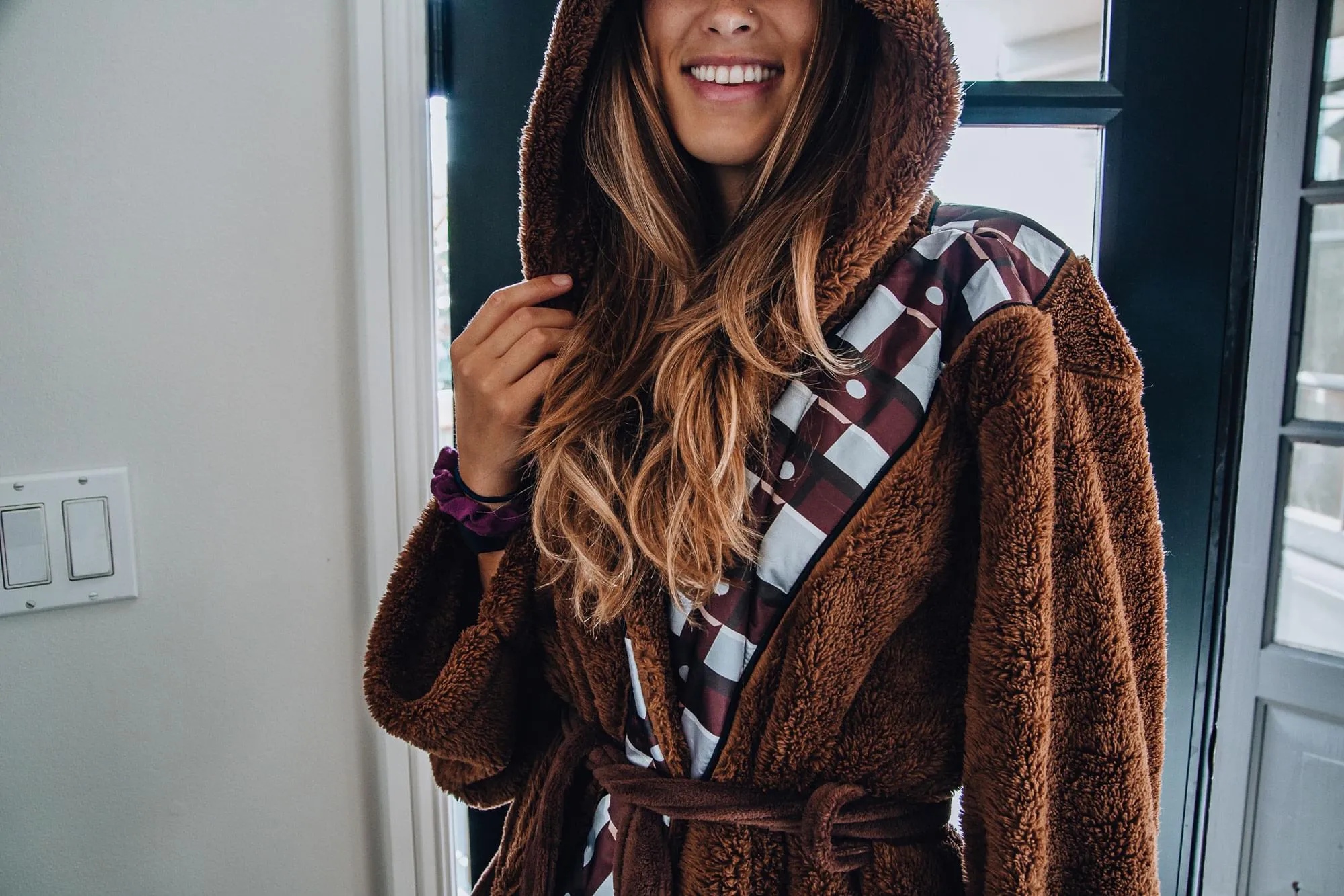 Star Wars Chewbacca Hooded Bathrobe for Adults | One Size Fits Most