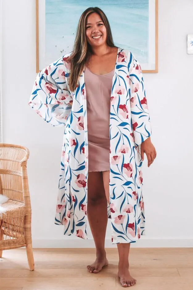 Tara Midi Robe - Pink Magnolia