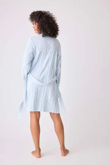 The Chenille Cozy Cable Shawl Collar Robe