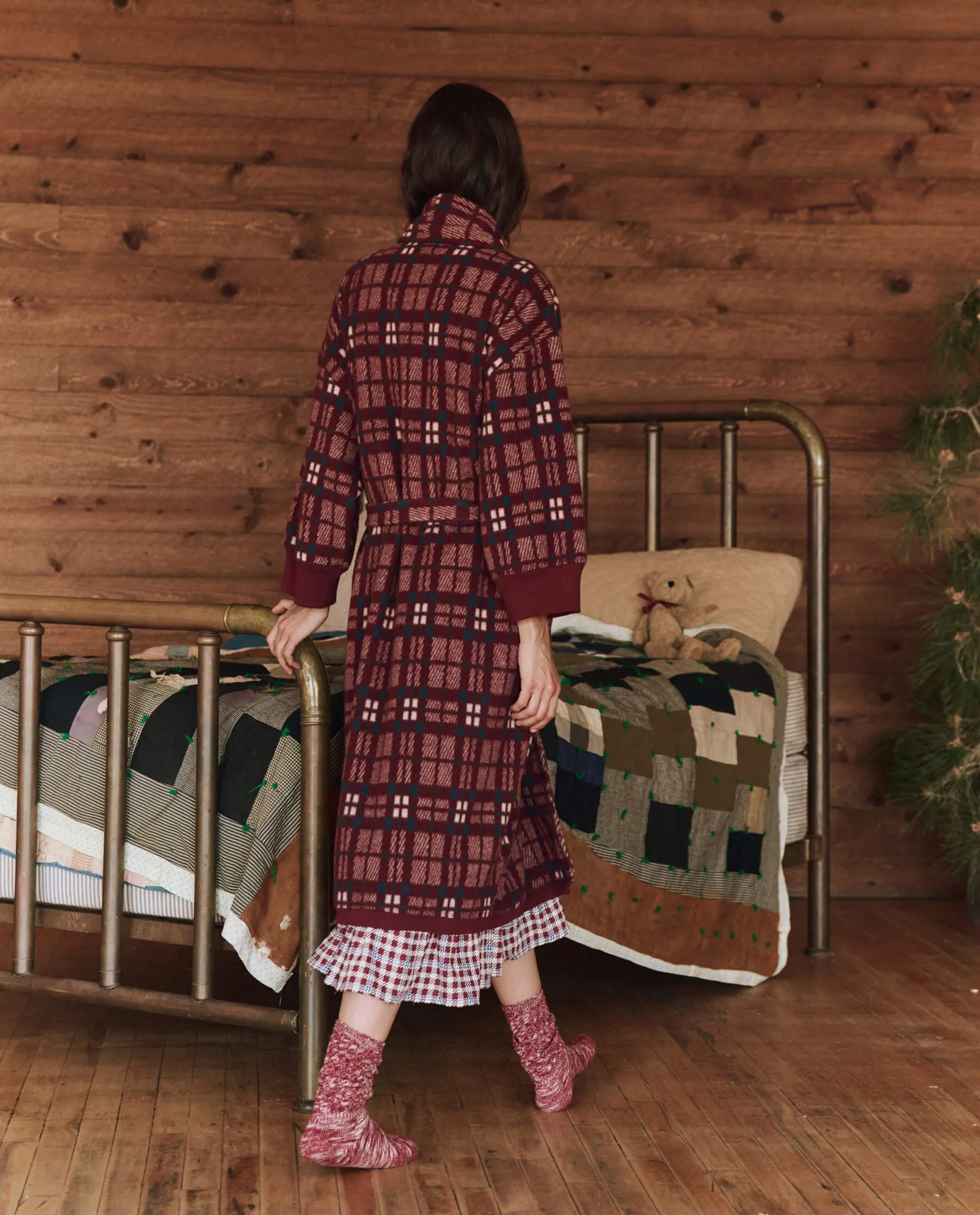 The Plush Fleece Robe. -- Fireside Plaid