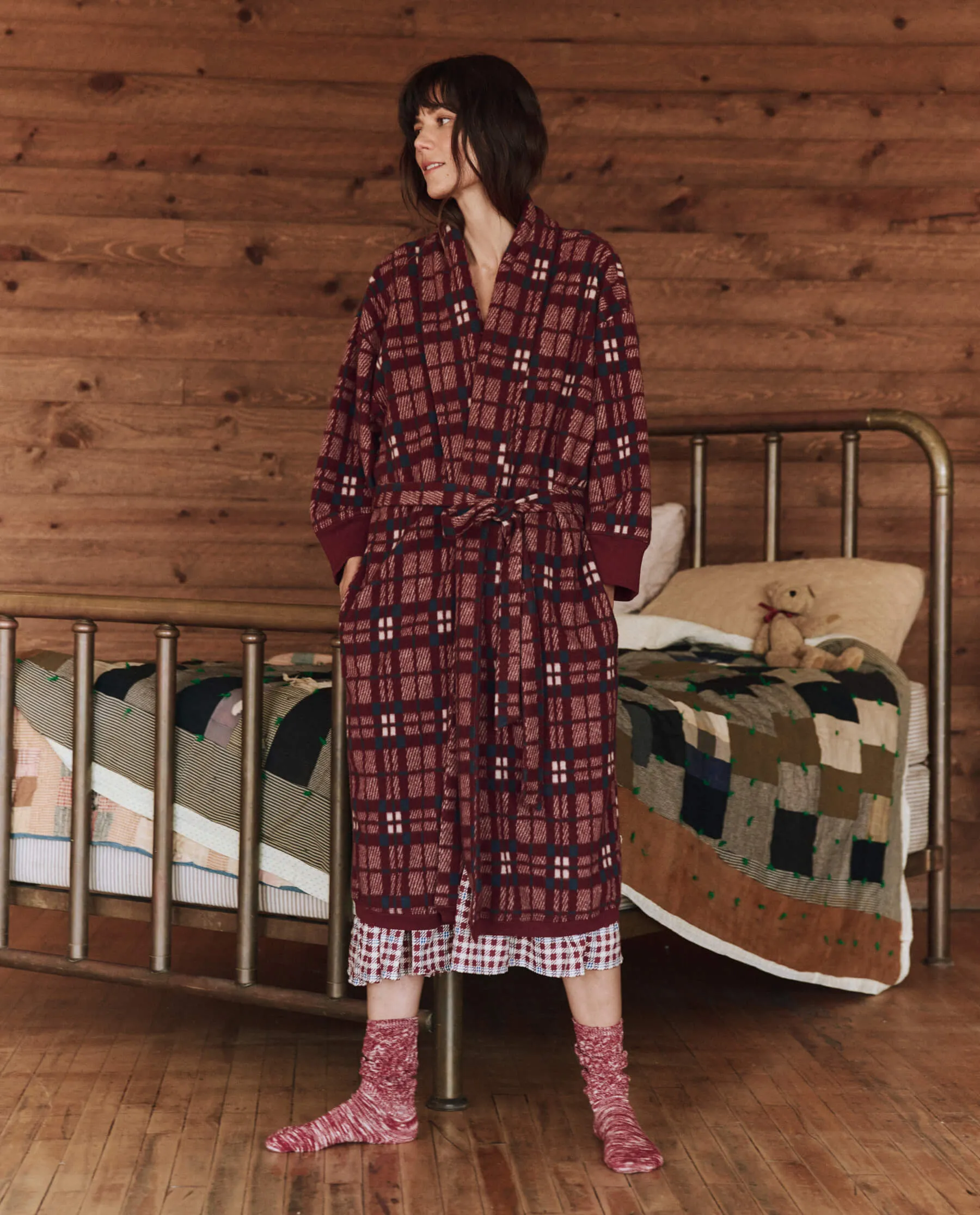 The Plush Fleece Robe. -- Fireside Plaid