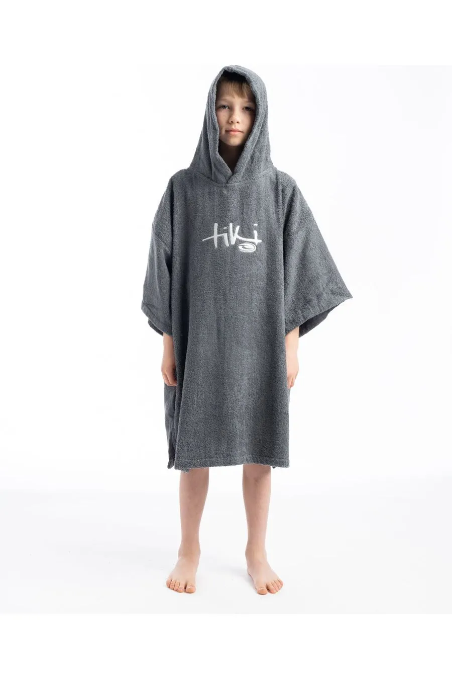 Tiki Junior Hooded Change Robe Grey