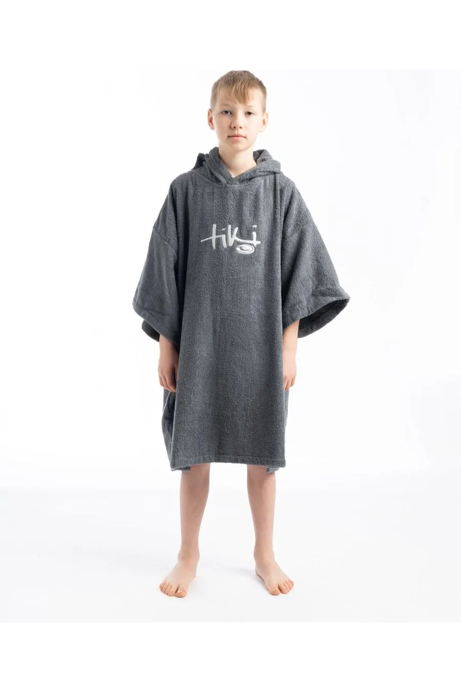 Tiki Junior Hooded Change Robe Grey