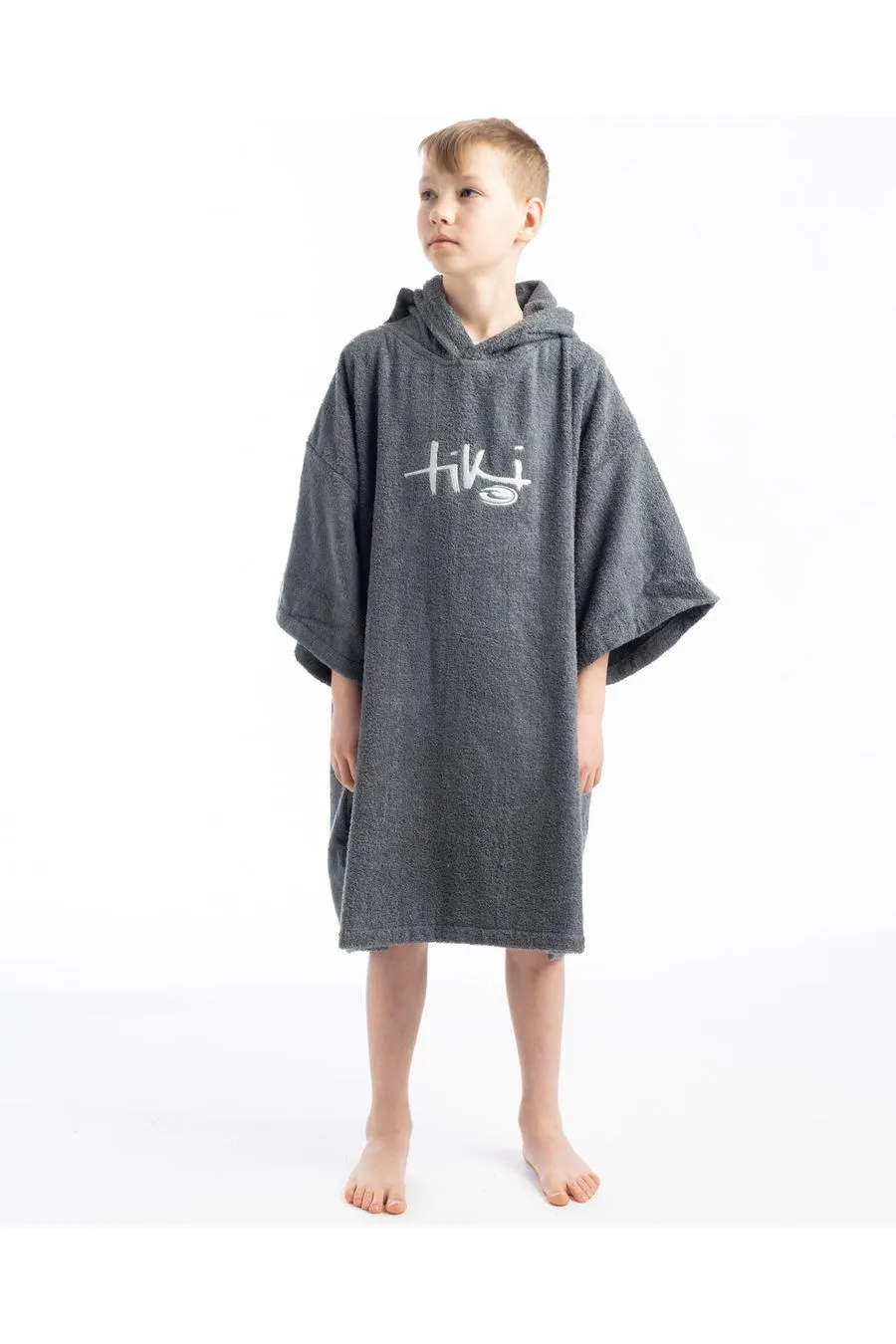 Tiki Junior Hooded Change Robe Grey