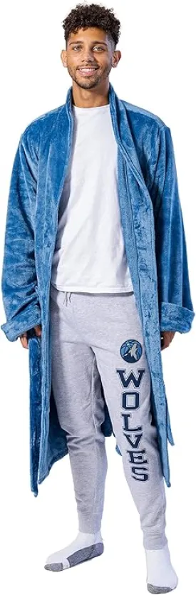 Ultra Game NBA men's Lounge Bath Robe, Minnesota Timberwolves, Team Color, One Size|Minnesota Timberwolves