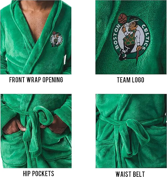 Ultra Game NBA men's Lounge Bath Robe, Minnesota Timberwolves, Team Color, One Size|Minnesota Timberwolves