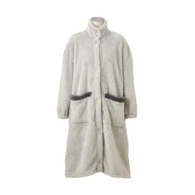 WARM FLEECE BLANKET ROBE GRAY