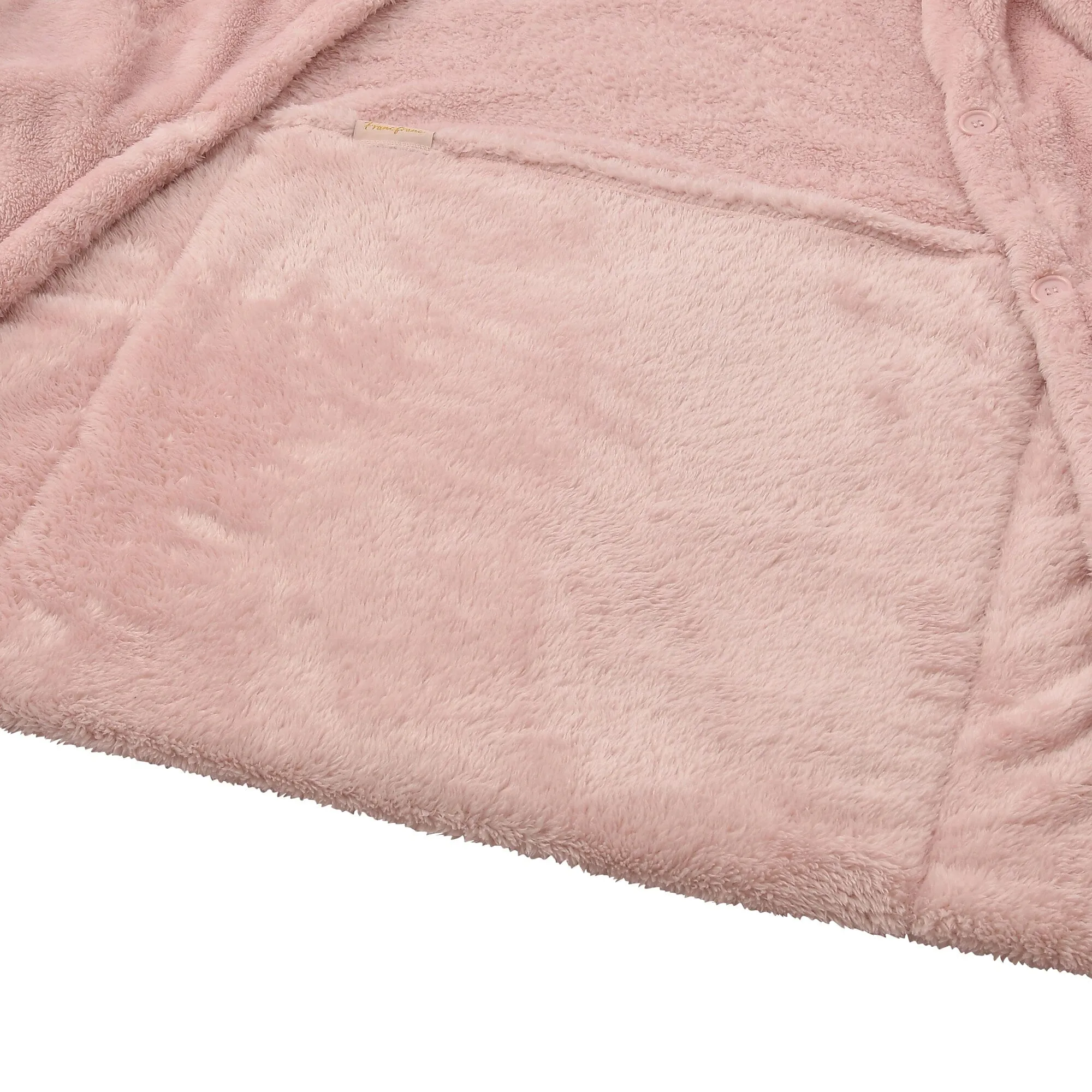 Warm Fleece Blanket Robe Pink