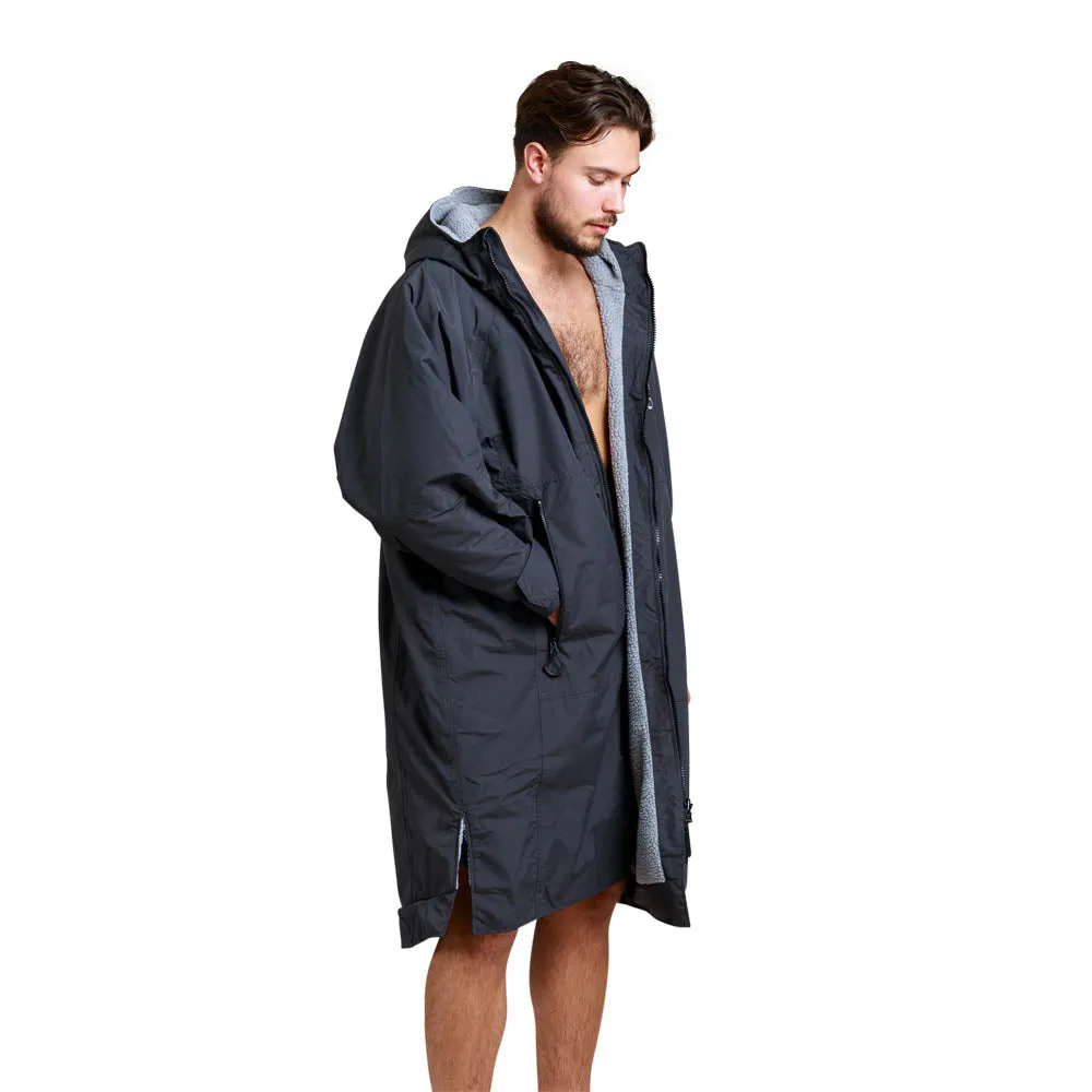 White Water Hard Shell Drying / Changing Robe - Black/Grey Lining